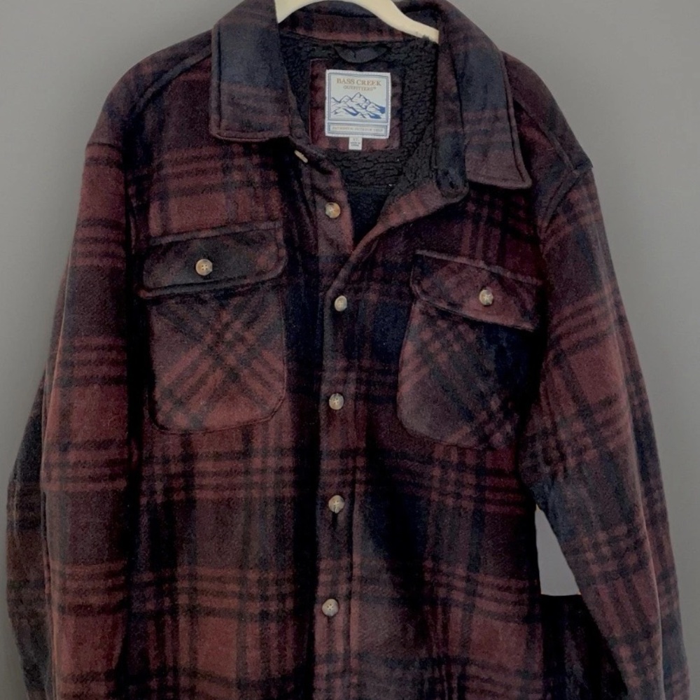 NEW Bass Creek Outfitters Men's Fleece Jacket XL Button Up Shacket NWT